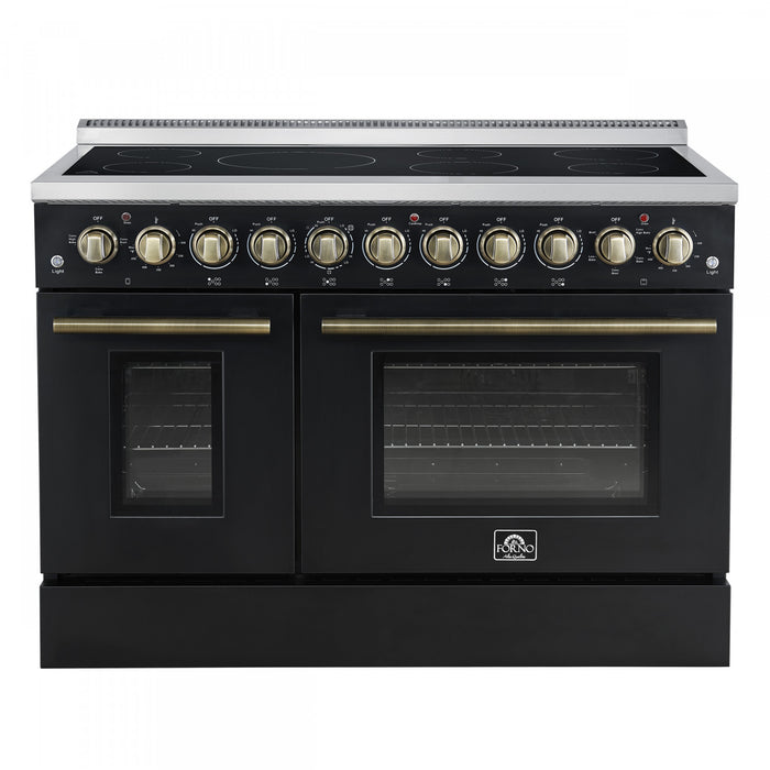 Forno Paolo 48 Inch Freestanding Electric Range in Black, 6.7 cu.ft - FFSEL6011-48BLK