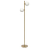 Liam Modern 2 Light Floor Lamp, Gold, 66\"H
