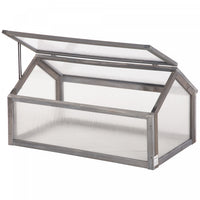 Outsunny Wooden Cold Frame Greenhouse Garden Portable Raised Planter With Openable Top For Indoor, O