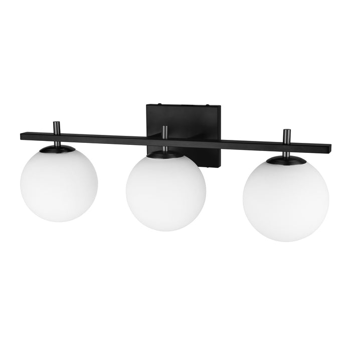 Dainolite Vivaldi 3 Light Vanity Light Matte Black Lamp