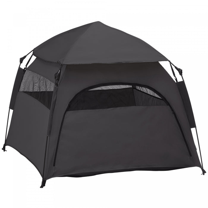 Pawhut Pop Up Dog Tent For Large, Extra Large Dogs, Portable Pet Playpen Tent For Beach, Backyard, Home, Grey