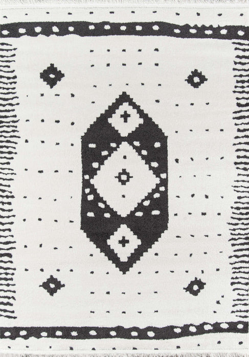 Lyra Contemporary 9'10\" x 12'10\" Area Rug in Ivory Indoor Area Rug