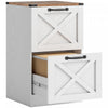 HOMCOM 2 Drawer File Cabinet, Filing Cabinet Fits Letter/A4 Size, White