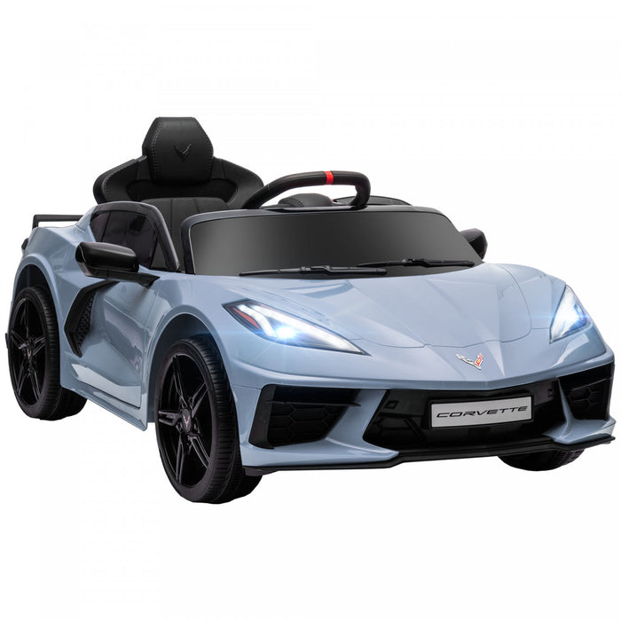 Qaba Electric Car For Kids, 12v Battery Powered Ride-On Kids Car With Remote Control, Suspension System, Music, Horn, Headlight, Slow Start, Kids Ride On Car For 3-6 Years Old, Light Blue