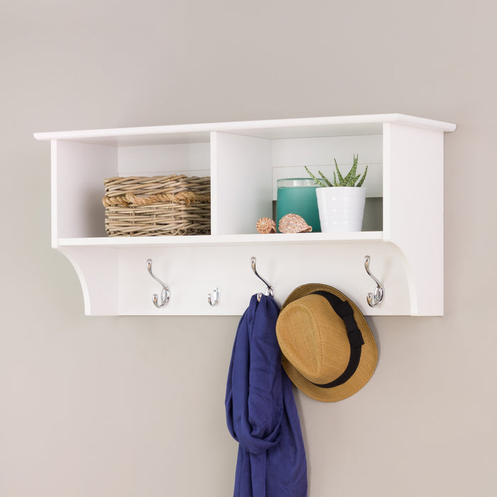 Hanging 36\" Entryway Shelf - White