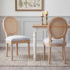 Ethan Solid Wood Rubberwood Dining Chair Set of 2 Pieces with Upholstered Seat,Grey | Ethan lot de 2 chaises de salle a manger en bois massif (hevea) avec assise rembourree, gris
