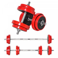 Soozier 44lbs Dumbbell Barbell Adjustable Ergonomic Set Home Gym Exercise