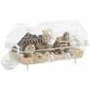 PawHut Large Hamster Cage, Gerbil Cage with Full Transparent Viewing Top Opening Hamster House including All Accessories, for Dwarf Critter, 21.5\" x 11.8\" x 12.6\"