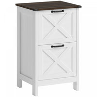 HOMCOM File Cabinet with 2 Drawers Filing Cabinet for A4 Letter, White