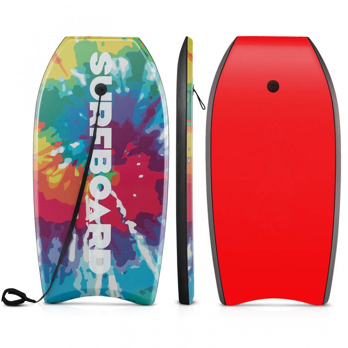 Costway 33\" Lightweight Body Board With Eps Core Xpe Deck Hdpe Bottom Crescent Tail Colorful