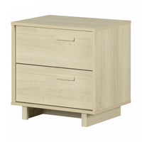 Noah 2-Drawer Nightstand Bleached Oak - South Shore 