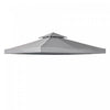 Outsunny 9.8' X 9.8' Square 2-tier Gazebo Canopy Replacement Top Cover Outdoor Garden Sun Shade, Light Grey