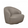 Lukas Contemporary Modern Upholstered Swivel Accent Chair in Taupe | Fauteuil d’appoint pivotant moderne contemporain Lukas en tissu taupe