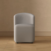 Hearth Contemporary Modern Upholstered Side Chair in Light Gray 
