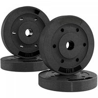 Soozier Weight Plates Set of 4, 1-Inch Barbell Weights Set, 4 x 11 lbs