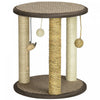 Pawhut 17\" Cat Tree, Kitty Activity Centre With Hanging Toys, Cat Climbing Toy, Cat Tower With Jute, Sisal, Seagrass Scratching Post, Brown