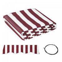 Outsunny 11' X 10' Retractable Awning Fabric Replacement Outdoor Sunshade Canopy Awning Cover, Uv Pr