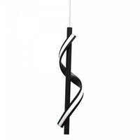 Dainolite Justine LED Pendant 8w Matte Black Finish White Silicone Diffuser Lamp