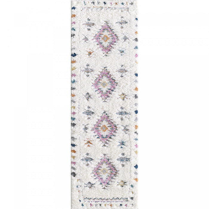 Lola Diamond Shag Area Rug - 2'7\" x 8'