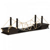 Pawhut Wall-mounted Cat Shelf，37.8\" Long Bridge-shaped Cat Wall Furniture Cat Tree, Kitten Activity Center, Coffee