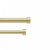 Umbra Cappa Brass Expandable Double 1\" Curtain Rod - 120\"-180\" 