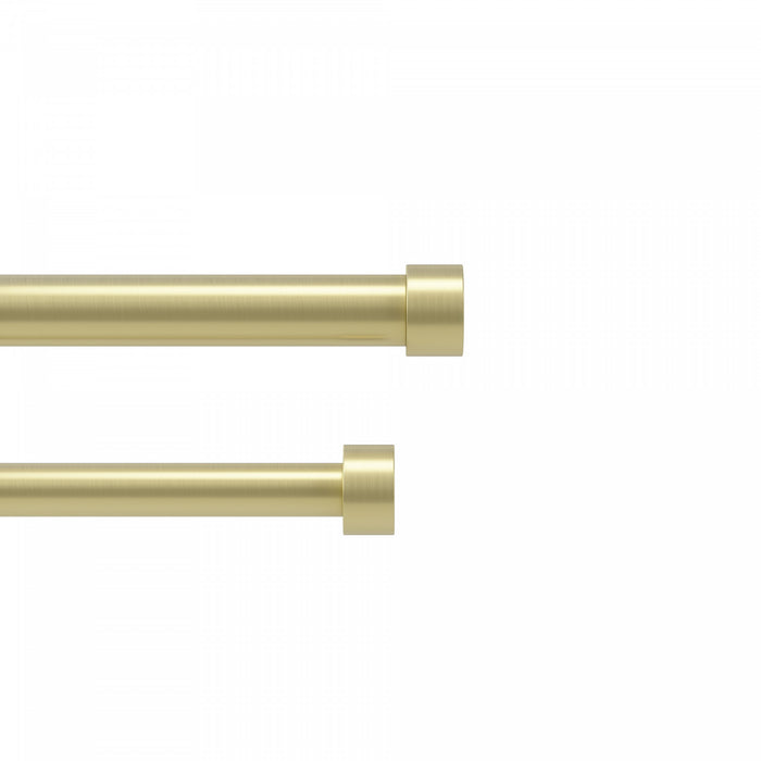 Umbra Cappa Brass Expandable Double 1\" Curtain Rod - 120\"-180\" 