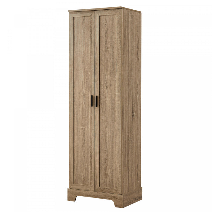 Liam Multi-Functional Storage Cabinet with Doors and Adjustable Shelves,Brown Accent Cabinet