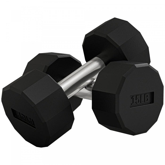Soozier Weights Dumbbells Set with Non-Slip Grip for Home Gym, 2 x 15lbs