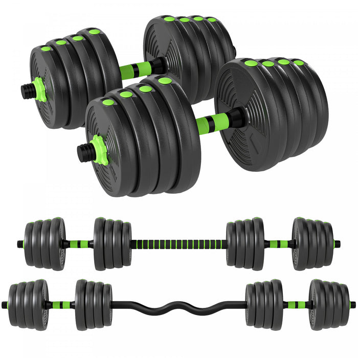 Soozier Adjustable Dumbbell Set, 3 in 1 Weights Set for Home Gym, 66lb