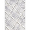 Lola Lattice Lines Cream Shag Area Rug - 6'7\" x 9'6\"