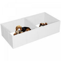 Pawhut Whelping Box For Dogs, Dog Playpen With Adjustable Removable Door, Puppy Playpen For Small, M