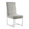 Manhattan Comfort Element Velvet Dining Chair - Steel