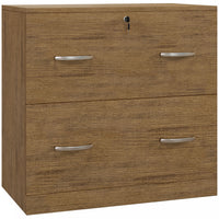 Vinsetto Filing Cabinet with 2 Drawers File Cabinet with Lock Light Brown