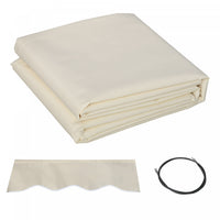 Outsunny 11' X 8' Retractable Awning Fabric Replacement Outdoor Sunshade Canopy Awning Cover, Uv Pro