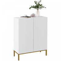 HOMCOM Modern Shoe Storage Cabinet Shoe Cabinet with Soft-Close Doors White