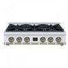 Forno Ambassador 36" Gas Cooktop, White, 6 burners - FCTGS5799-36CPWHT | Table de cuisson au gaz Ambassador 36 po, blanche, 6 bruleurs – FCTGS5799-36CPWHT