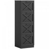 HOMCOM 4 Drawer File Cabinet, Filing Cabinet Fits Letter/A4 Size, Black