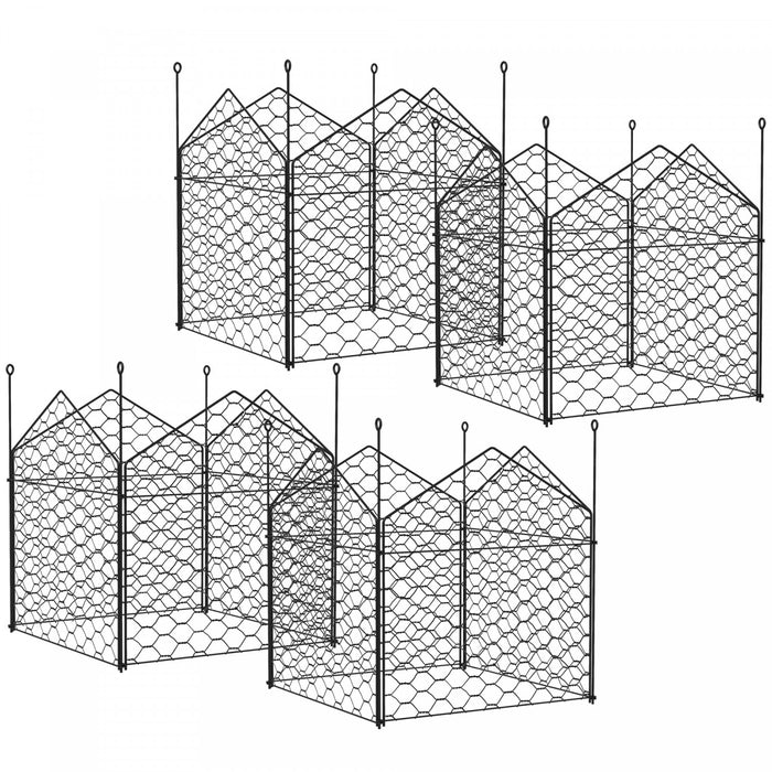Outsunny 4 Pack Garden Chicken Wire Cloche, Plant Protectors From Animals