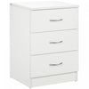 HOMCOM Bedside Table, Night Stand with 3 Drawer for Bedroom