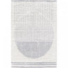 Paris Circle Cream Shag Area Rug - 6'7\" x 9'6\"