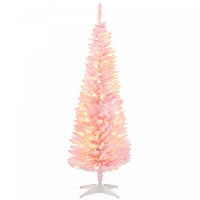 HOMCOM 5' Prelit Artificial Christmas Tree with Warm White LED Lights