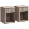 HOMCOM Modern Nightstand Set of 2, Bedside Table for Bedroom, Grey