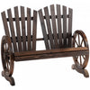 Outsunny Garden Bench, Carbonised Finish