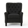 Lily Linen-look Fabric Push Back Recliner Chair With Rivet Accents,antique Dark Grey Accent Chair