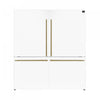 Forno Milano 60-Inch Side-by-Side Refrigerator in White, 34.4 cu.ft - FFFFD1787-60WHT