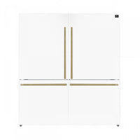 Forno Milano 60-Inch Side-by-Side Refrigerator in White, 34.4 cu.ft - FFFFD1787-60WHT