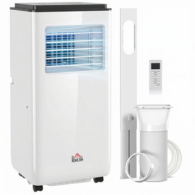 HOMCOM 8,000 BTU Portable Air Conditioner for 345 sqft room, Timer, White
