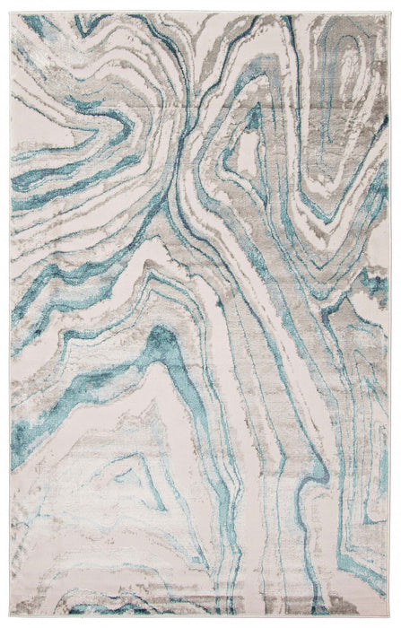 Zhara Teal Area Rug - 5'0\" x 8'0\"