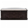 Daniel Solid Wood Storage Bench With 4-door Shoe Cabinet With Adjustable Shelves - Espresso