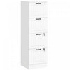 HOMCOM 4 Drawer File Cabinet with Lock Filing Cabinet for A4 Letter White
